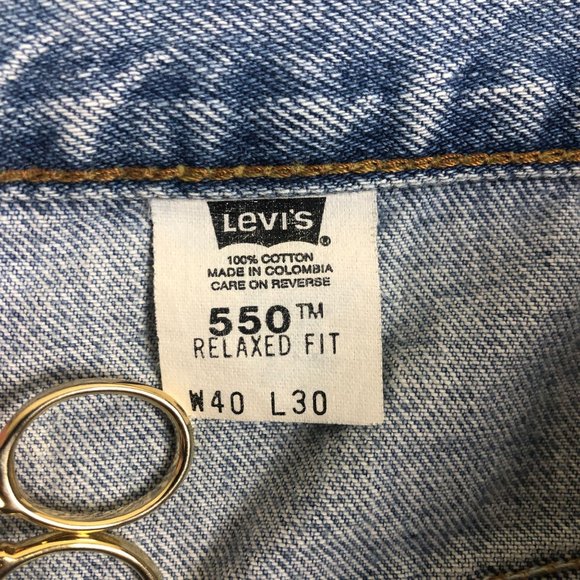 Vtg Y2K 00s Levi's 550 Men's Jeans Relaxed Fit Medium Wash Cotton Sz W40 L30 - Picture 10 of 11